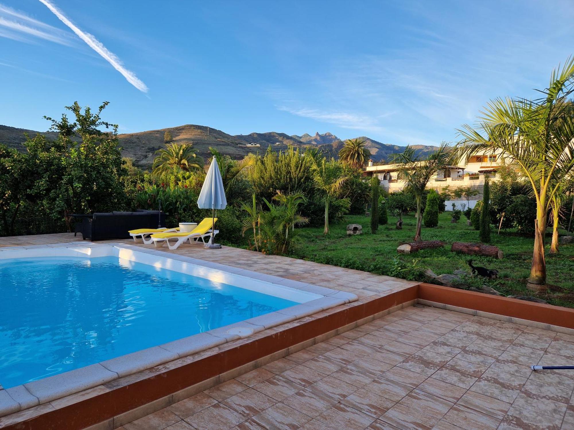 Villa Casa Con Piscina, High-Speed Wi-Fi Y Vistas à Santa Brígida Extérieur photo